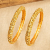 Yzai Minimal Gold Tone Bangles ( Set of 2) - Image 3