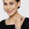Rriyaasi Rose Gold Plated CZ Stone Studded Bracelet